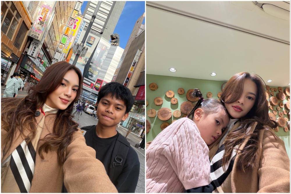 Violenzia Jeanette liburan bareng buah hati ke Jepang