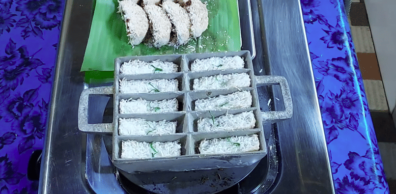 ilustrasi memanggang kue rangin isi gula aren