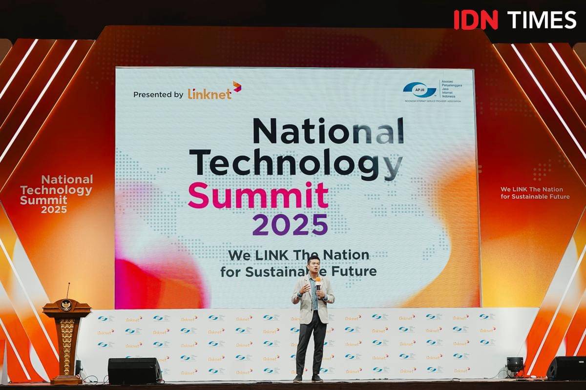 Muhammad Arif di National Technology Summit 2025 (5/11/2025) (IDN Times/Herka Yanis)