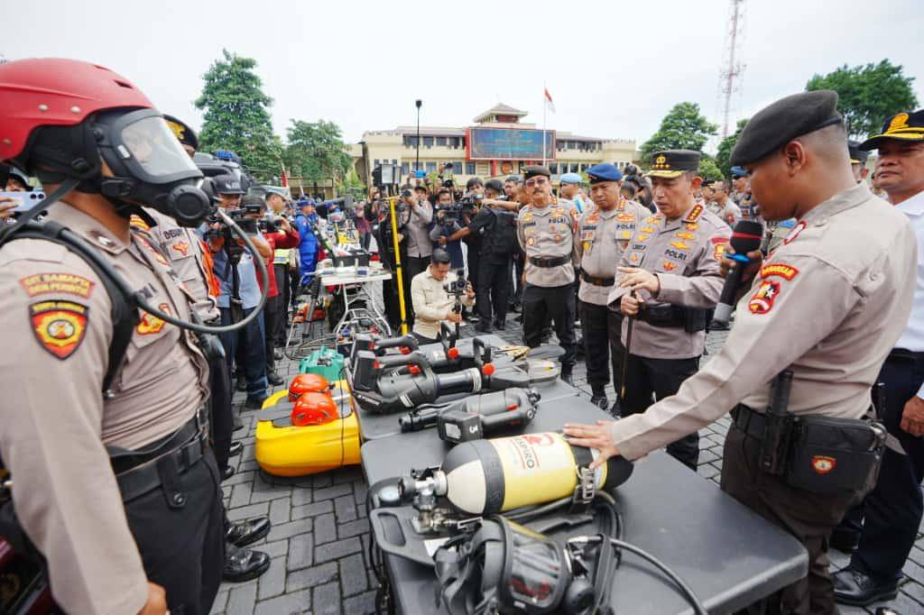 Apel Kesiapan Tanggap Darurat Bencana di Lapangan Mako Brimob Polri, Kelapa Dua, Depok, Jawa Barat, Rabu (5/11/2025). (Dok. Humas Polri)