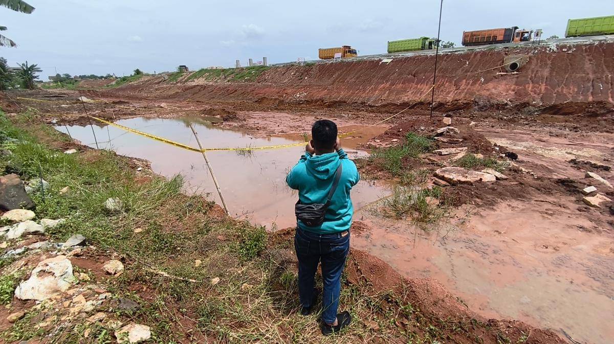 TKP tiga bocah di Bekasi tewas tenggelam. (Istimewa)