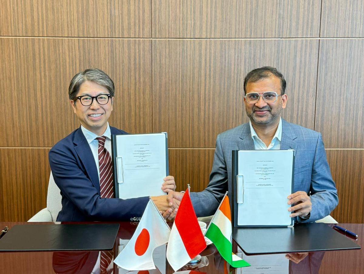 Penandatanganan kerja sama Mitsubishi dan KIS Group di Jepang terkait pengembangan biogas (dok.KIS Group)