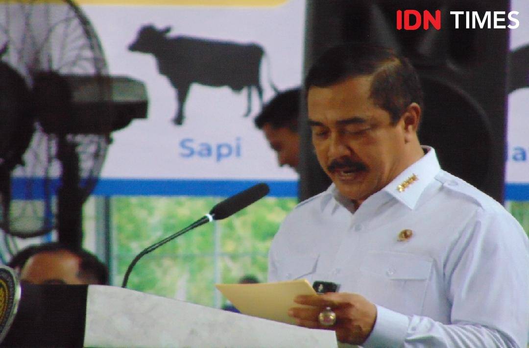 Menteri Agus Andrianto sebut Nusakambangan menjadi pusat produktivitas dan pembinaan karakter udai MoU dengan PANRB, Rabu (5/11/2025).(IDN Times/Cokie Sutrisno)