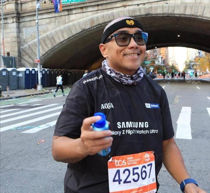 potret Saykoji sukses di New York Marathon 2025