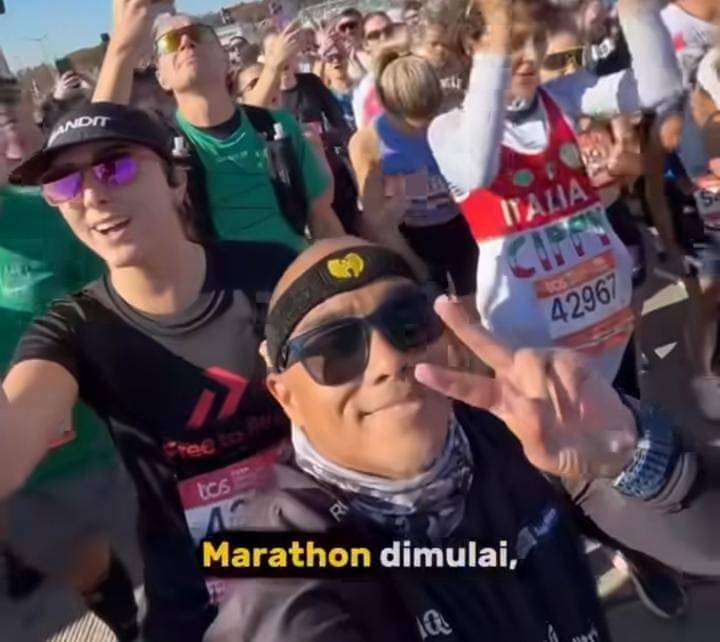 potret Saykoji sukses di New York Marathon 2025