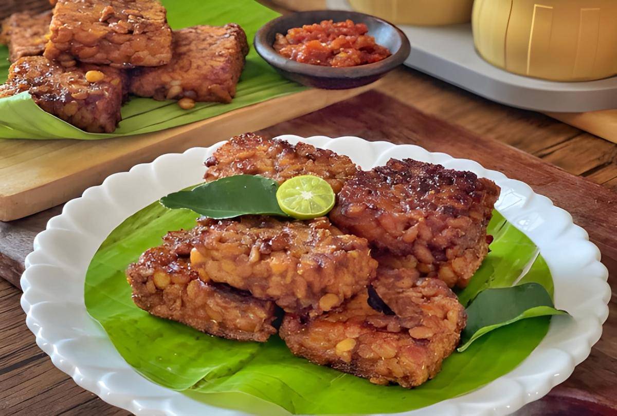 ilustrasi tempe bacem