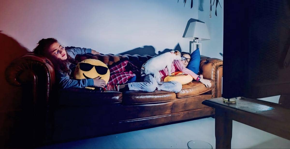 ilustrasi nonton tv sampai tertidur (freepik.com/freepik)