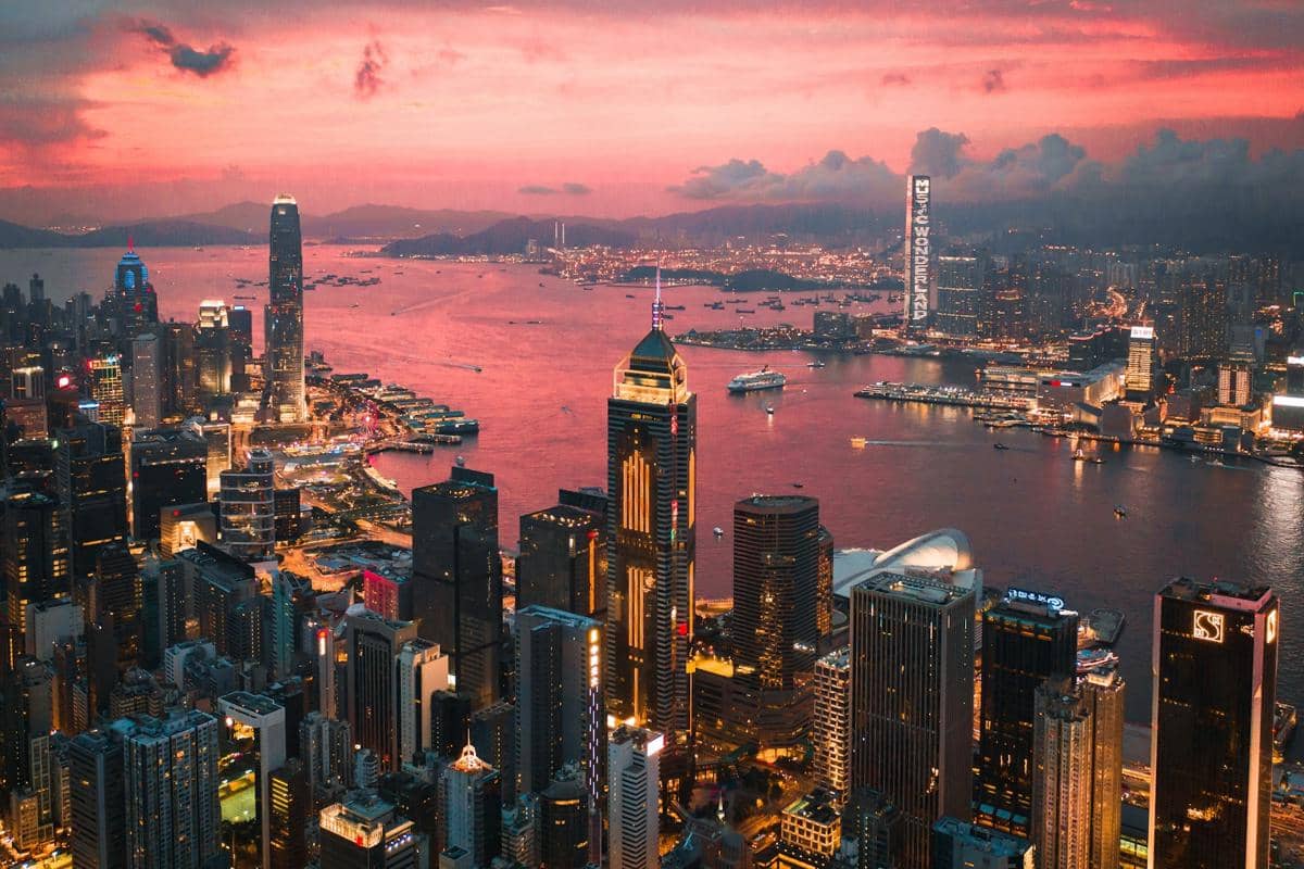 cityscape Victoria Harbour, Hong Kong