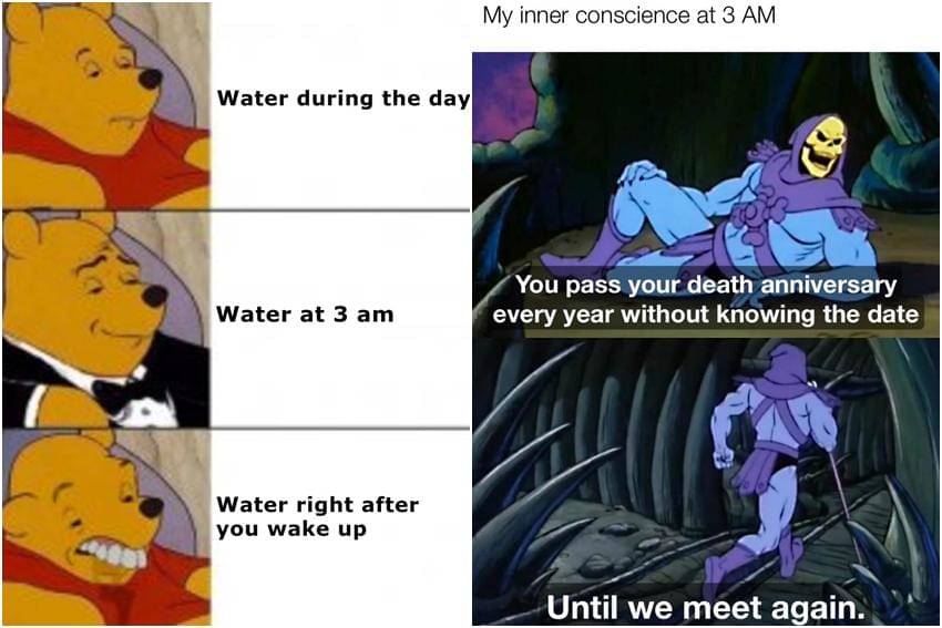 kolase meme kartun tentang jam 3 pagi