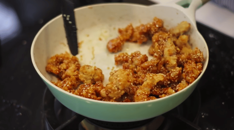 ilustrasi memasak ayam madu korea