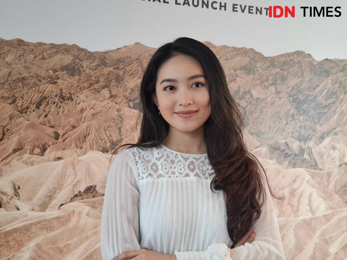 Natasha Wilona di media gathering SKIN1004 di Jakarta Selatan pada Kamis (16/10/2025)