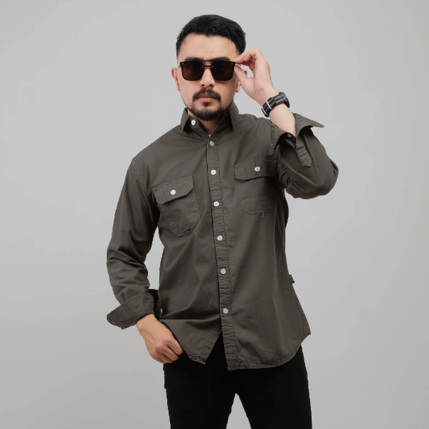 DGM Kemeja Baby Canvas Double Pocket