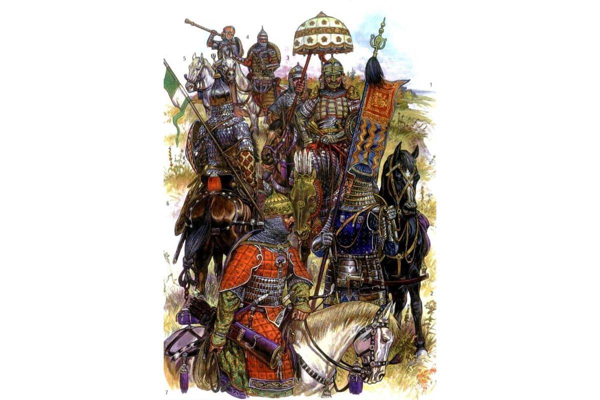 Ilustrasi sekelompok prajurit dari Golden Horde