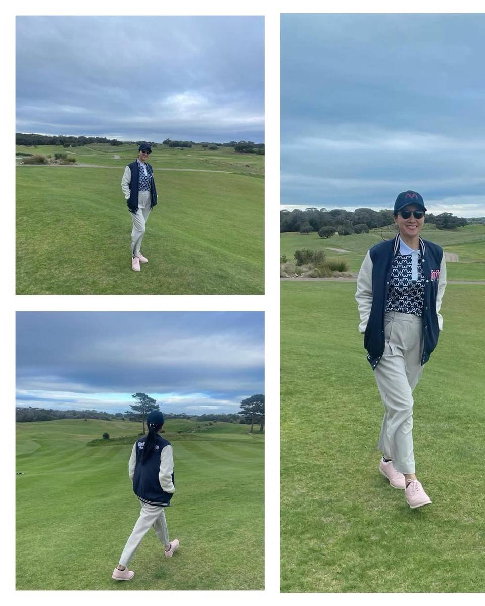 Marcella Zalianty main golf saat di Australia