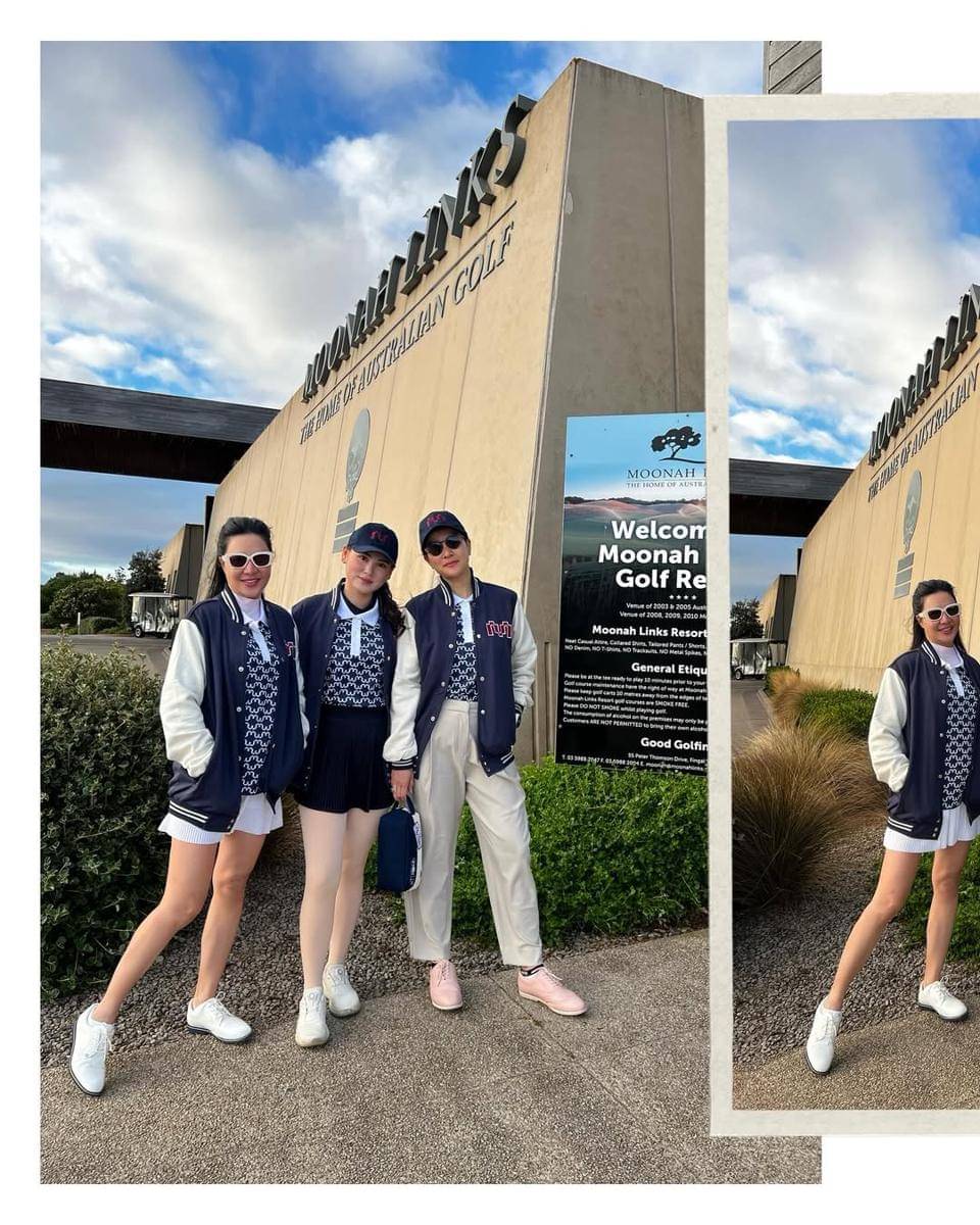 Marcella Zalianty main golf saat di Australia