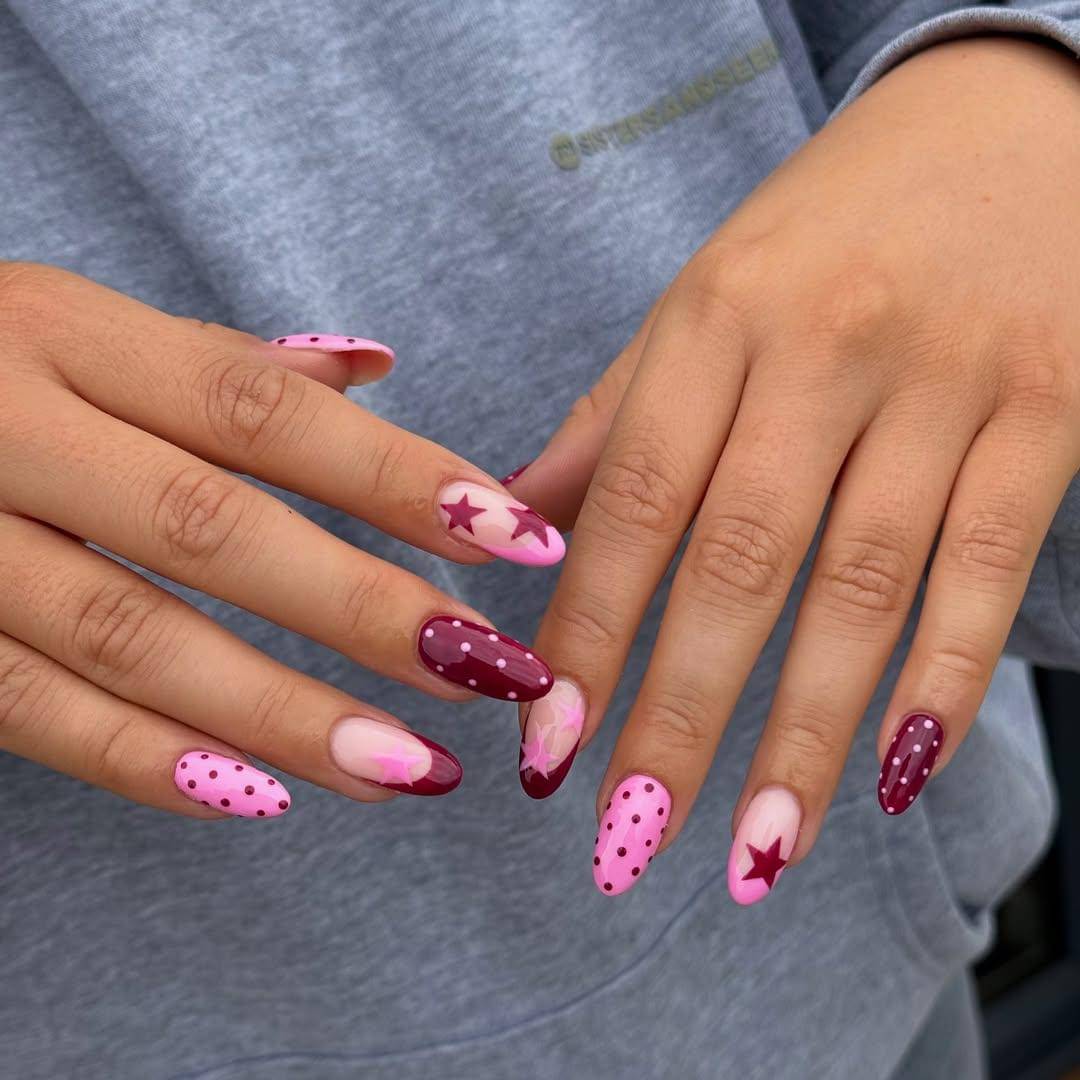 Inspirasi nail art desain bintang