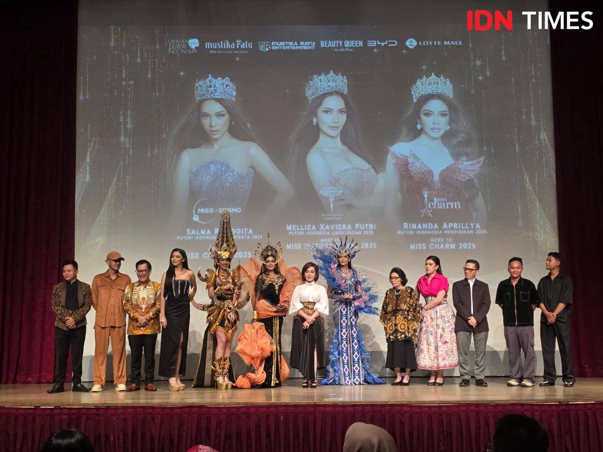 Press Conference Rinanda Aprillya Maharani, Miss Charm Indonesia 2025 di Ice Palace, Lotte Mall Jakarta. 5 November 2025