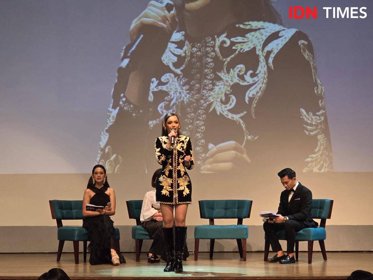 Press Conference Salma Ranggita Cahyariyani, Miss Cosmo Indonesia 2025 di Ice Palace, Lotte Mall Jakarta. 5 November 2025