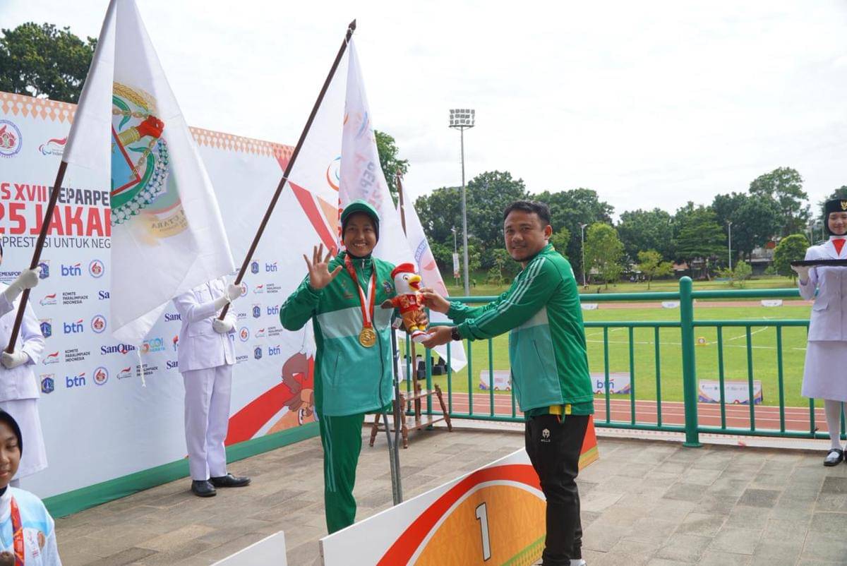Adelia Novianti meraih emas perdana Sumut di Peparpenas 2025 (dok.istimewa)