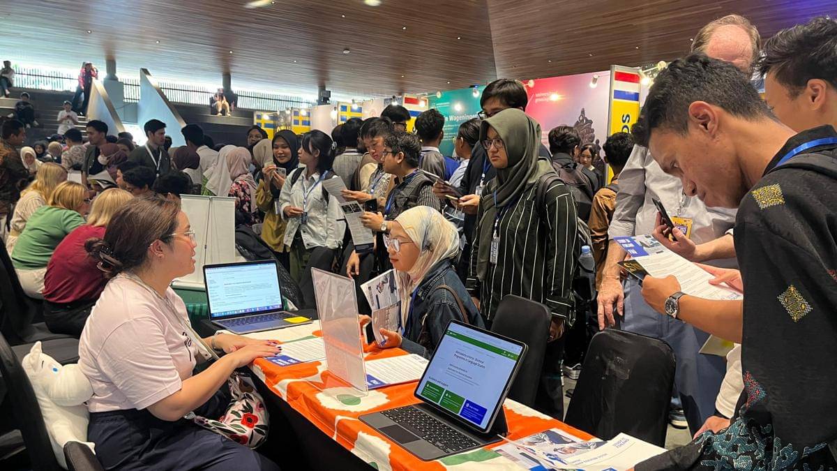 European Higher Education Fair (EHEF) 2025 yang digelar Gelanggang Inovasi dan Kreativitas (GIK) UGM, 6 November 2025