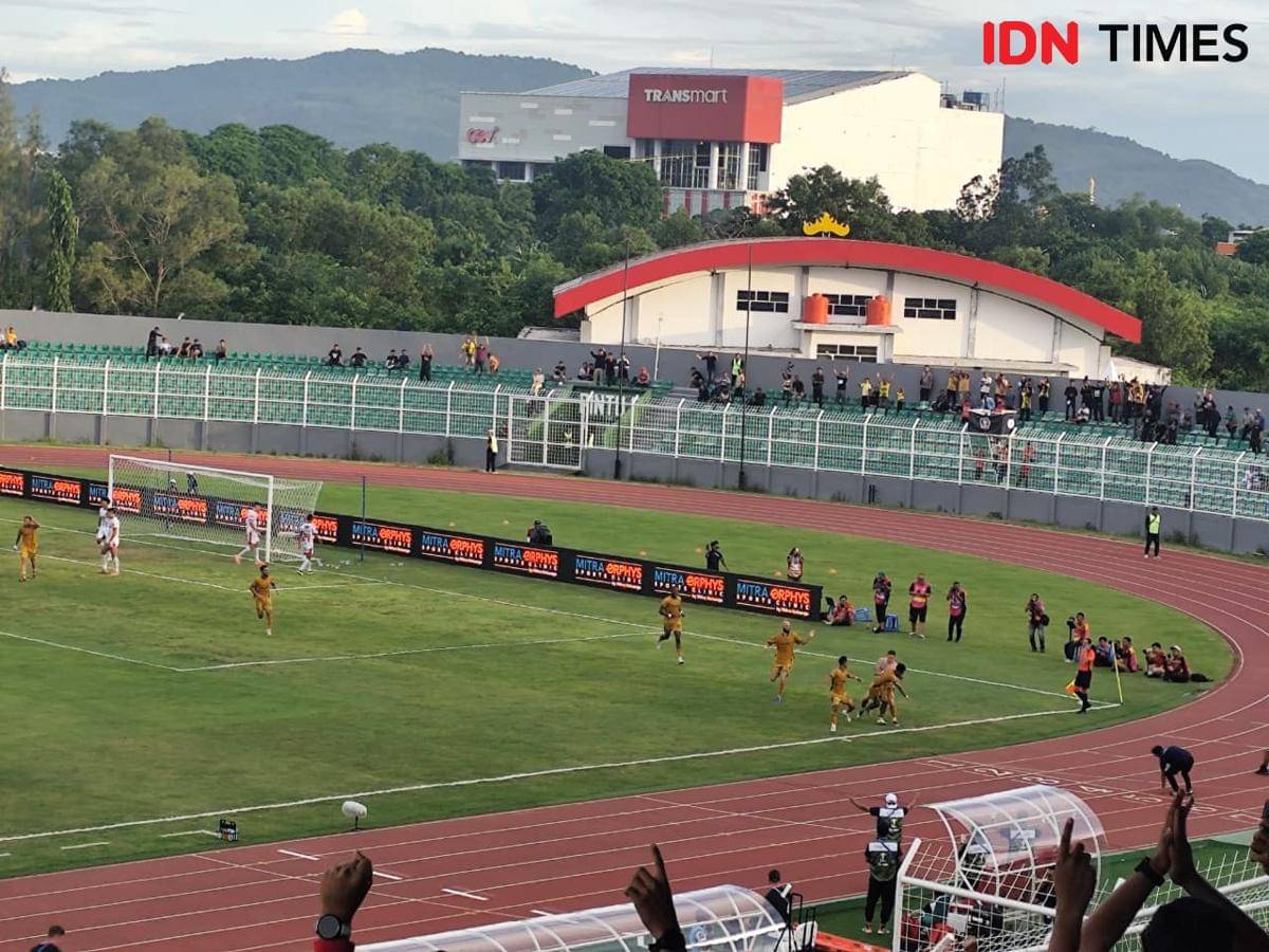 Gol Slavko Damjanovic saat menghadapi Bali United.