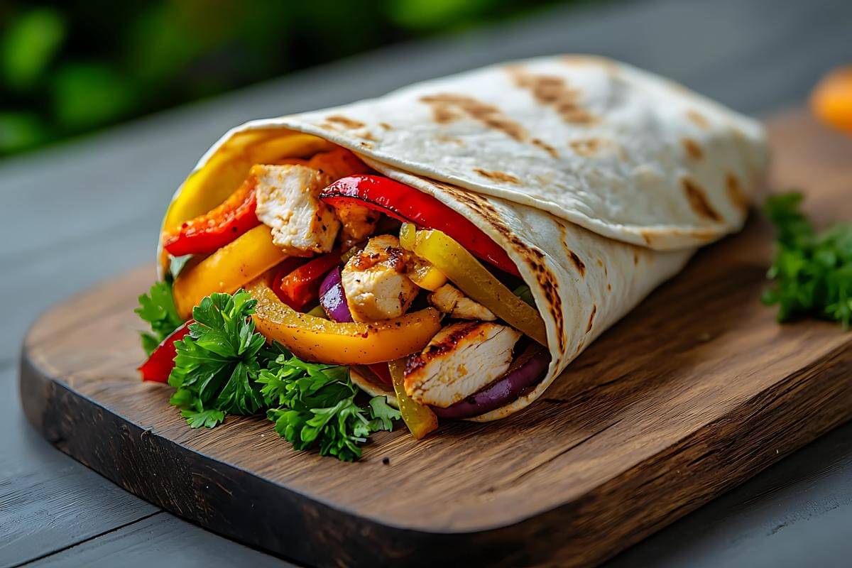 ilustrasi chicken fajitas