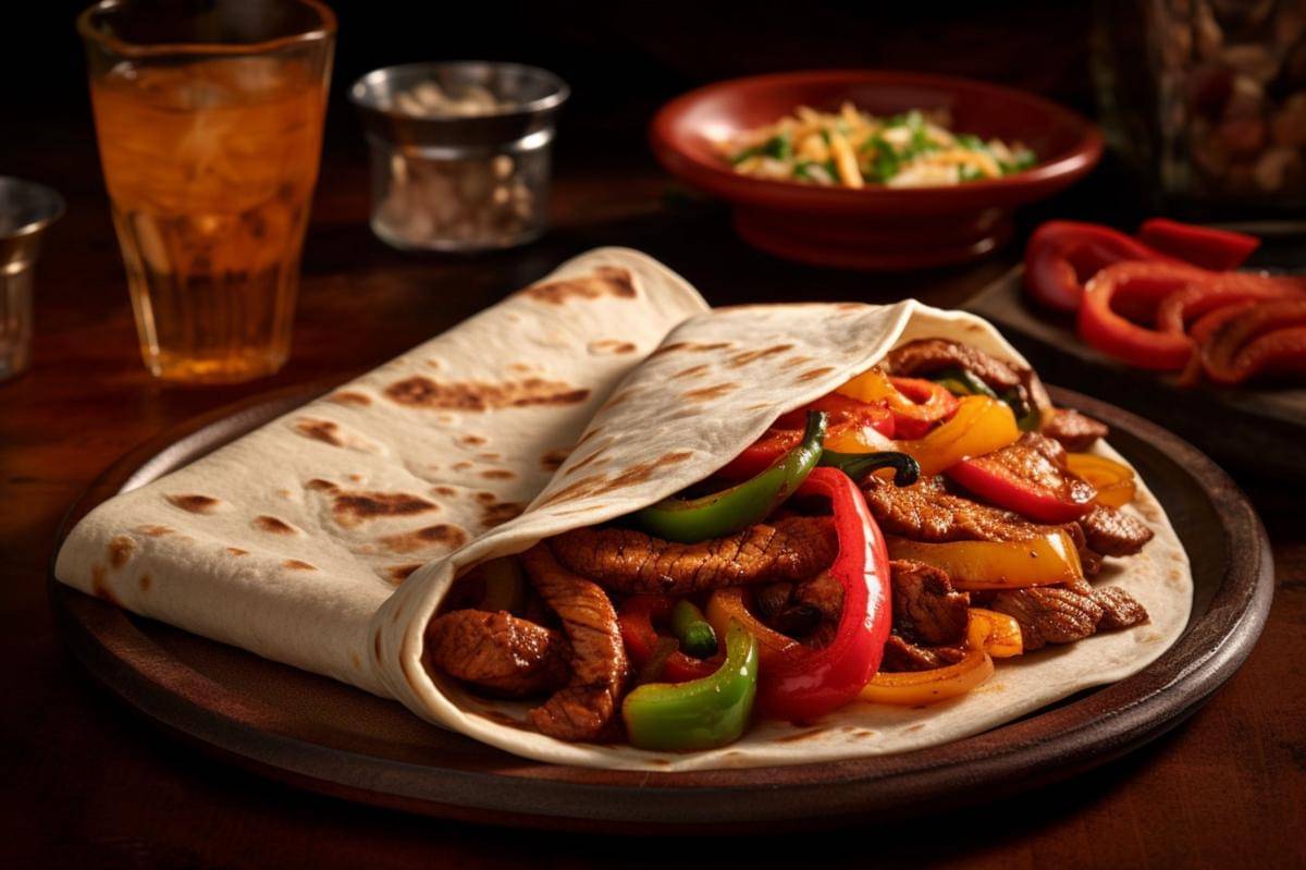 ilustrasi chicken fajitas