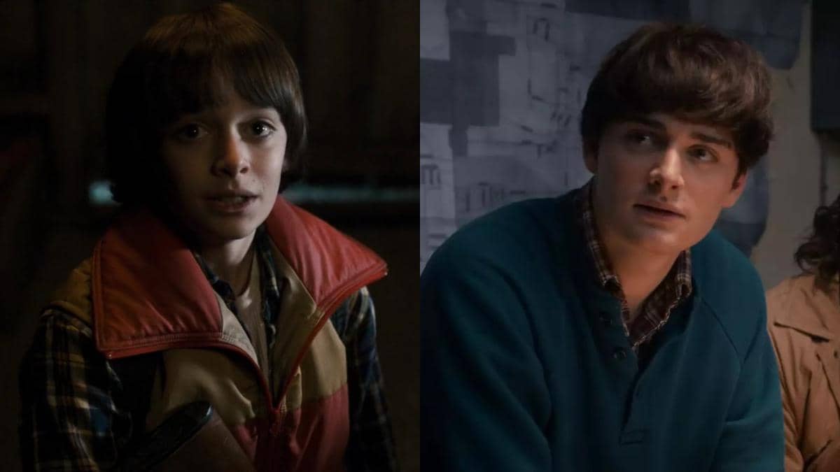 Will Byers dalam Stranger Things Season 1 (kiri) vs. Season 5 (kanan).