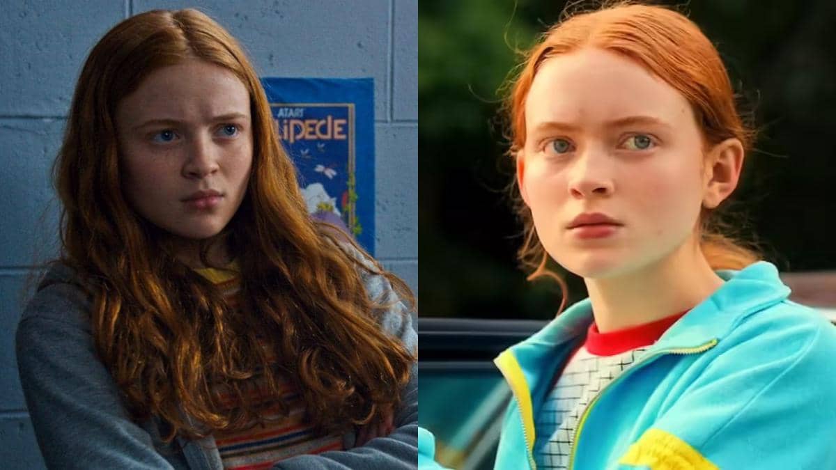 Max Mayfield dalam Stranger Things Season 2 (kiri) vs. Season 5 (kanan).