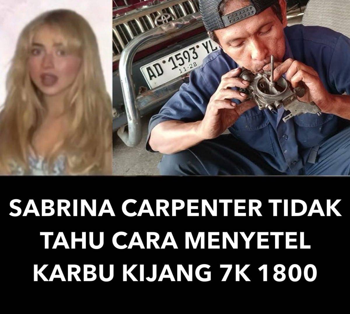 meme Sabrina Carpenter tidak tahu