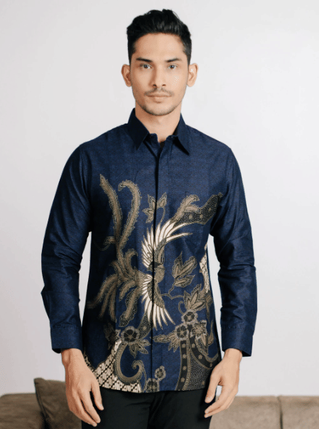Adyatma Dewangga Navy Blue Kemeja Batik