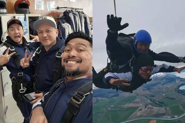 Gading Marten, Omesh dan Darto Sky Diving