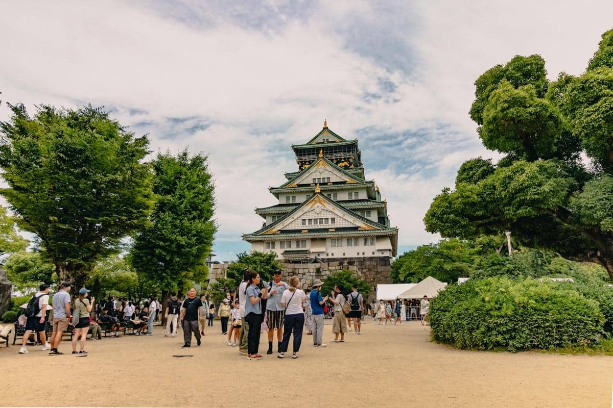 potret Osaka Castle Park, Jepang