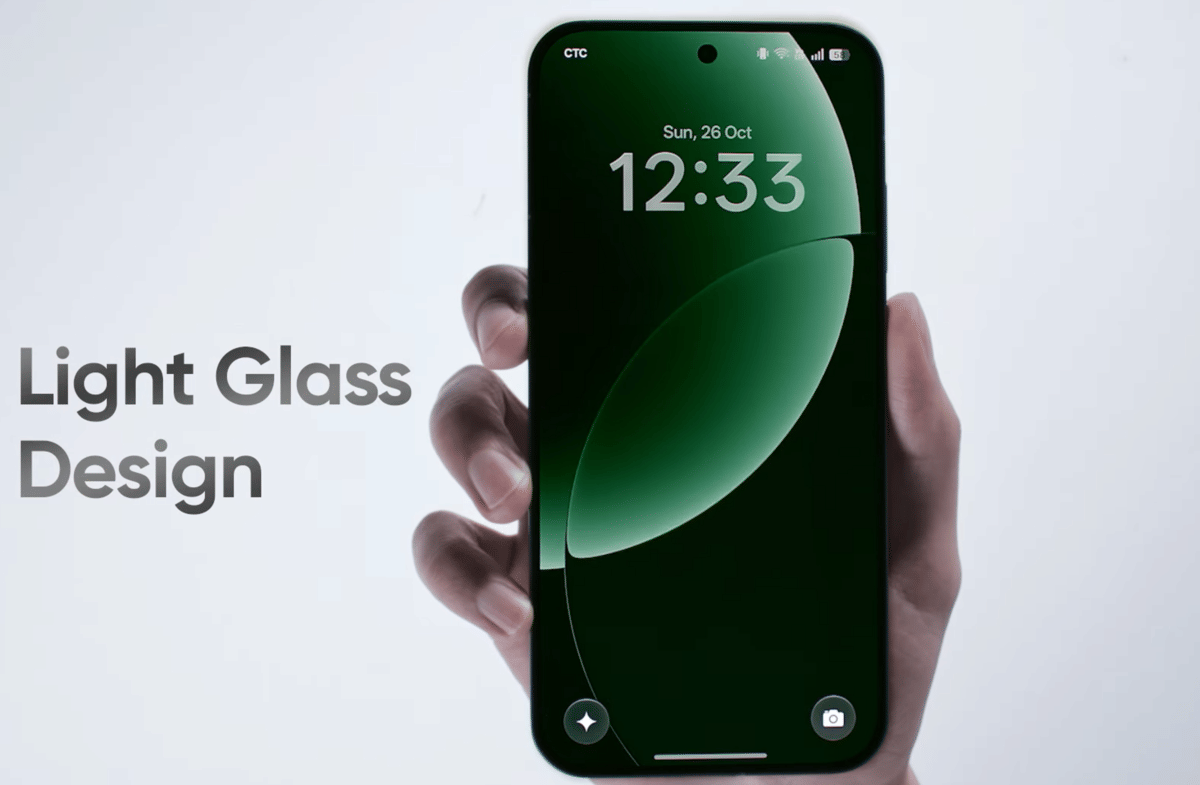 Desain baru Light Glass yang modern dan elegan pada realme UI 7.0