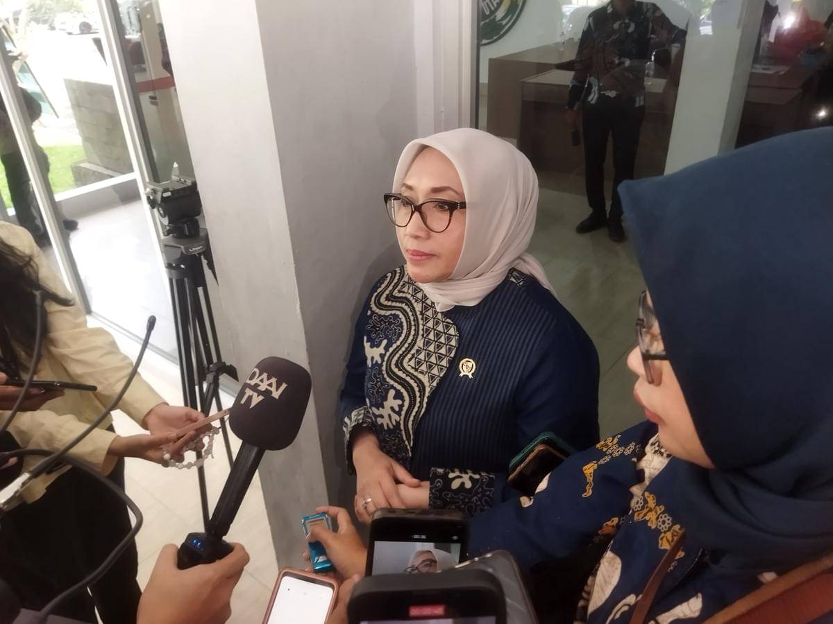 Menteri PPPA Arifah Fauzi di acara Dies Natalis ke-45 FISIP USU, Sabtu (8/11/2025) (IDN Times/Doni Hermawan)