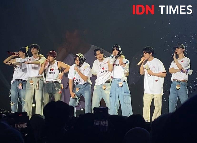 potret konser THE BOYZ di ICE BSD, Tangerang, Banten, Sabtu (8/11/2025)