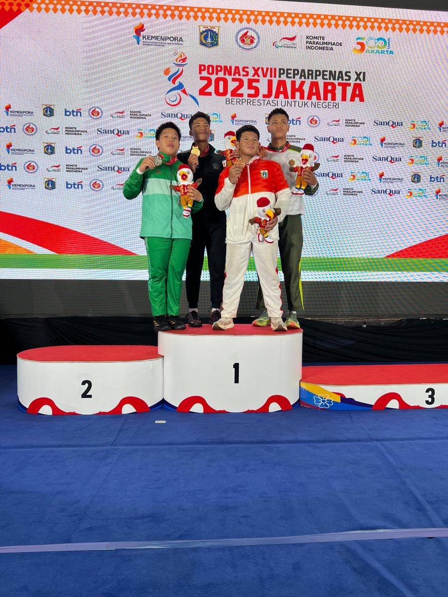 Atlet judo Sumut Inoue Al Aqsha (kiri) meraih perak di Popnas 2025 (dok.PJSI Sumut)