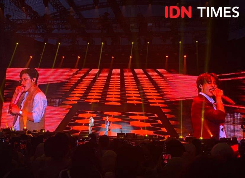potret konser THE BOYZ di ICE BSD, Tangerang, Banten, Sabtu (8/11/2025)
