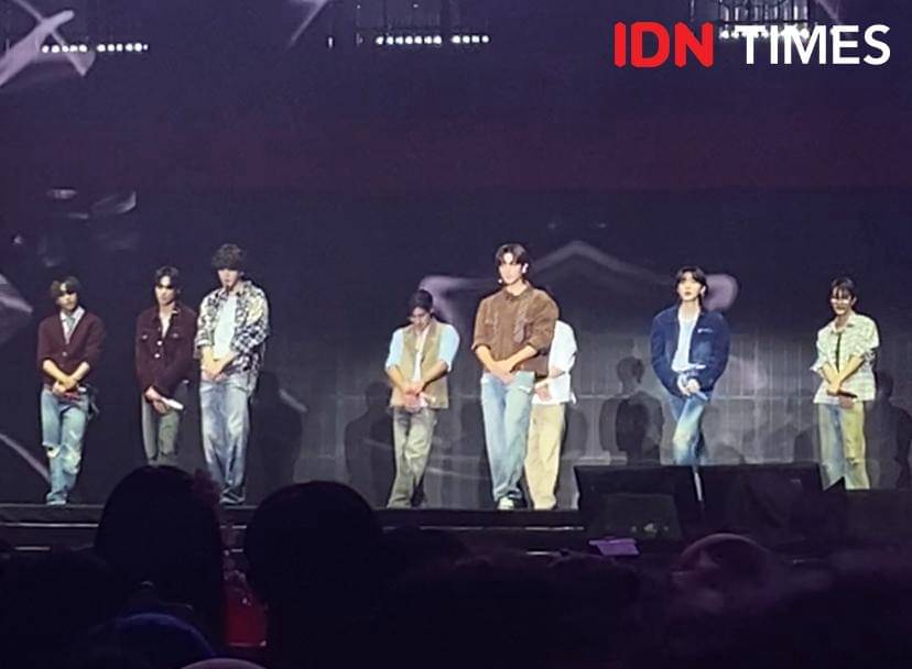potret konser THE BOYZ di ICE BSD, Tangerang, Banten, Sabtu (8/11/2025)