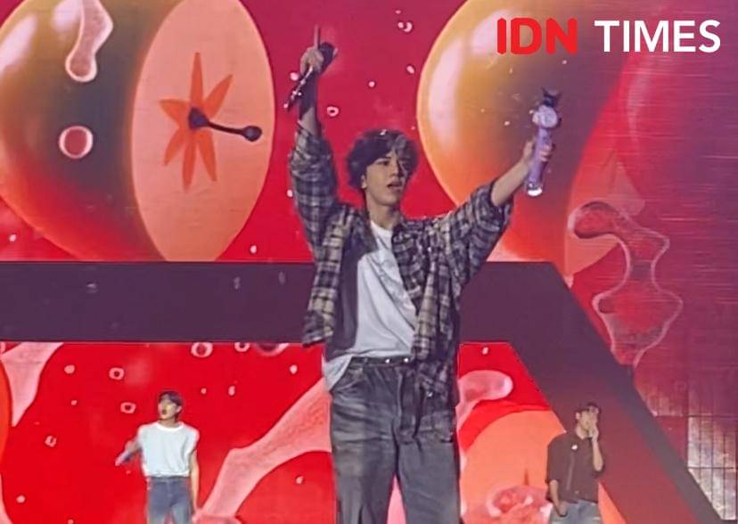 potret konser THE BOYZ di ICE BSD, Tangerang, Banten, Sabtu (8/11/2025)