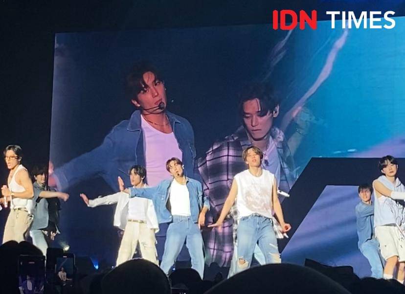 potret konser THE BOYZ di ICE BSD, Tangerang, Banten, Sabtu (8/11/2025)