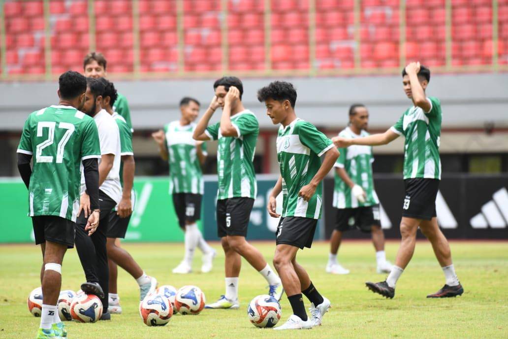 PSMS berlatih jelang laga kontra FC Bekasi City di Stadion Patriot Chanddrabaga Bekasi (dok.PSMS)