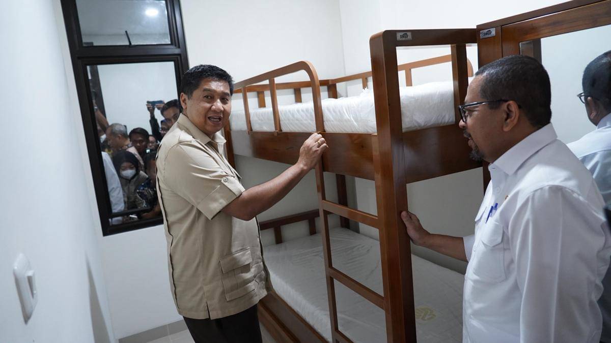 Menteri PKP, Maruarar Sirait alias Ara mengecek Rusun ASN Kejati DIY.