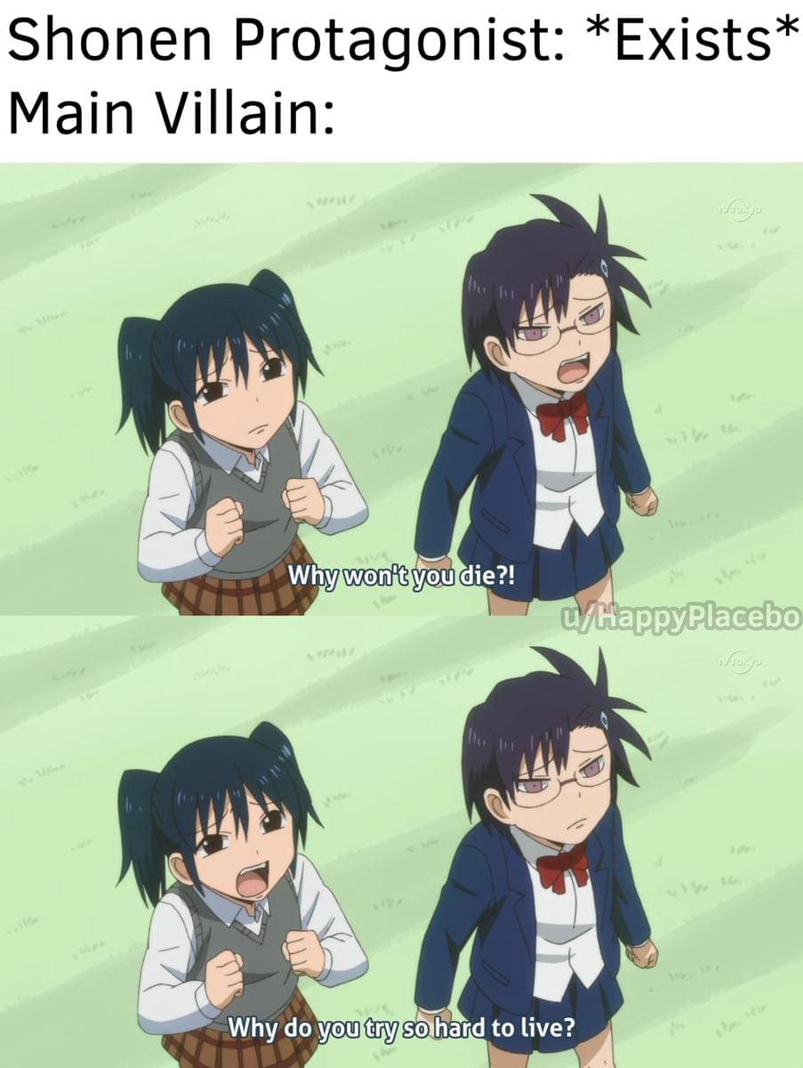 meme anime tentang plot armor