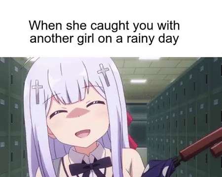 meme anime tentang hujan