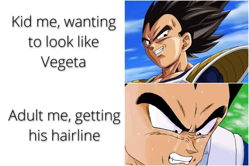 meme anime tentang garis rambut