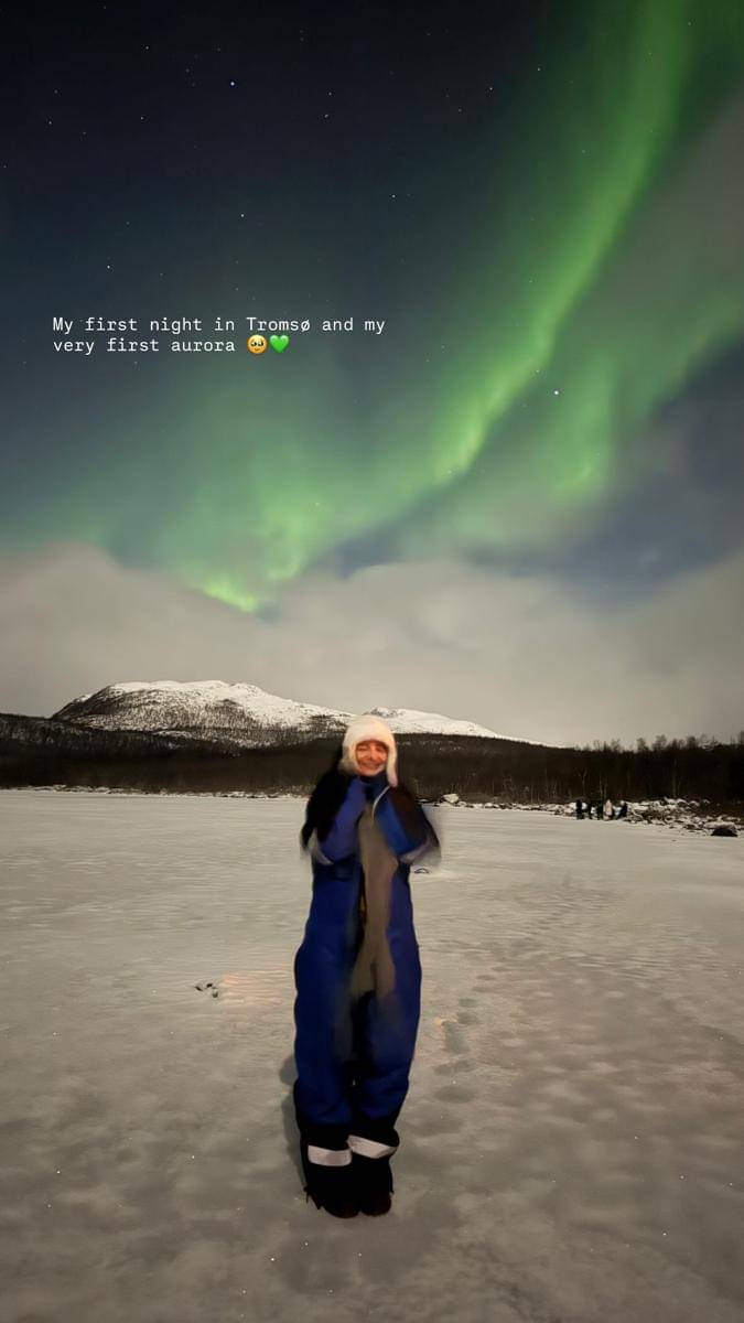 Enzy Storia dan Febby Rastanty Berburu Aurora di Norwegia (instagram.com/enzystoria)