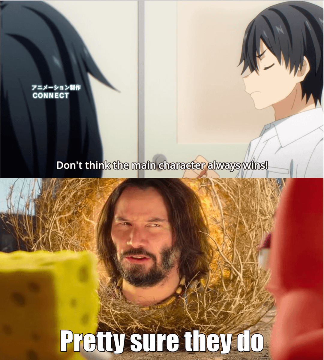 meme anime tentang plot armor