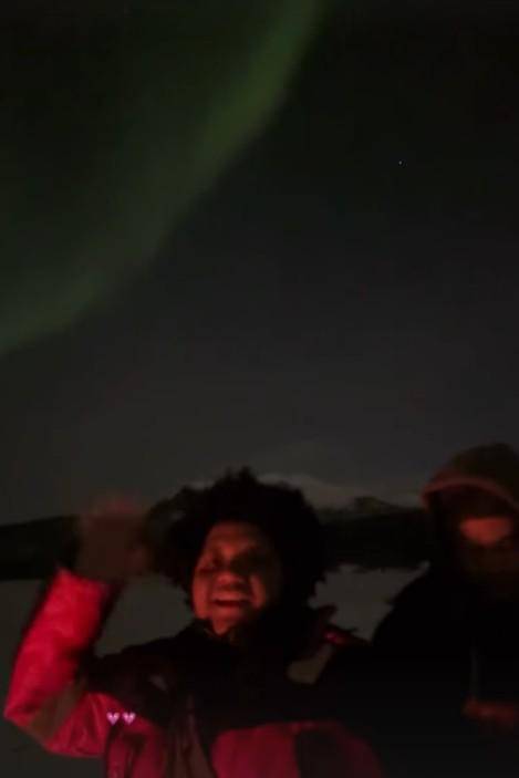 Enzy Storia dan Febby Rastanty Berburu Aurora di Norwegia (instagram.com/enzystoria)