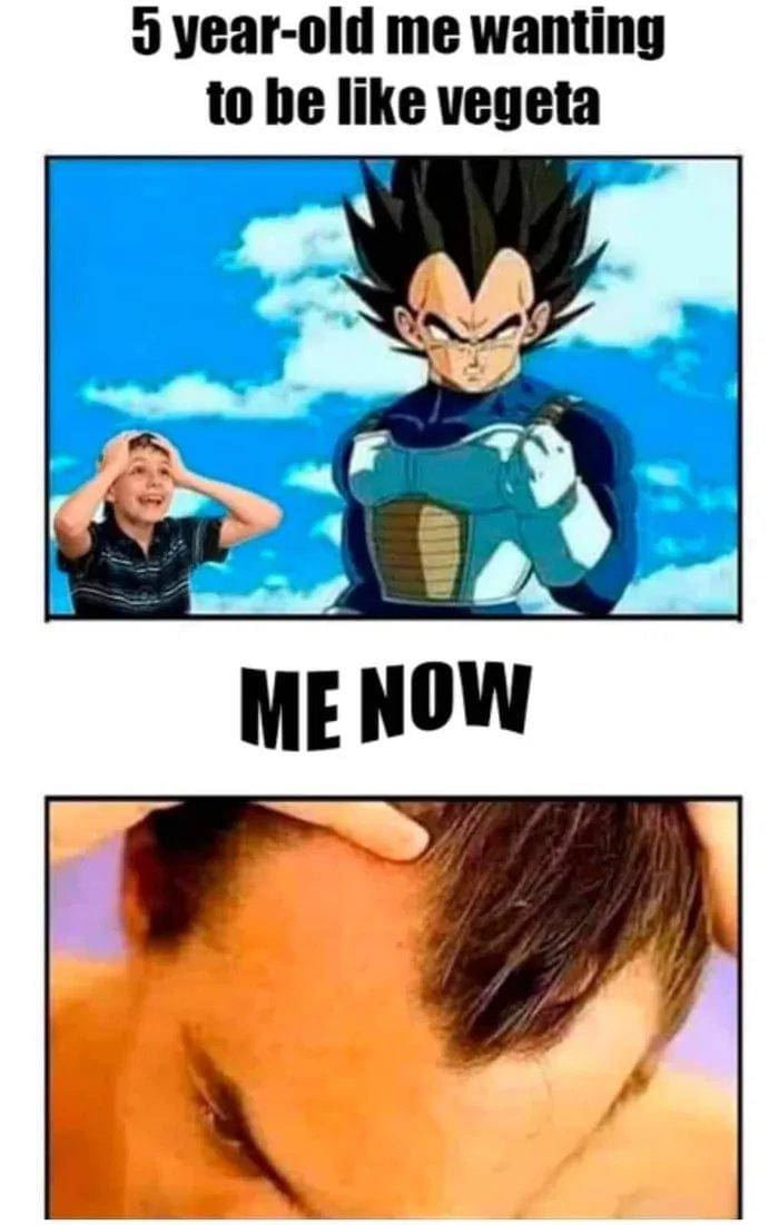 meme anime tentang garis rambut